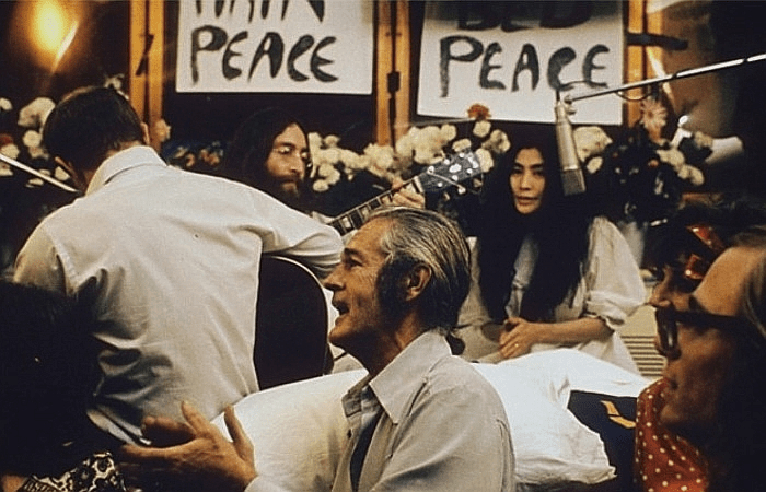 Timothy Leary, John Lennon, Yoko Ono